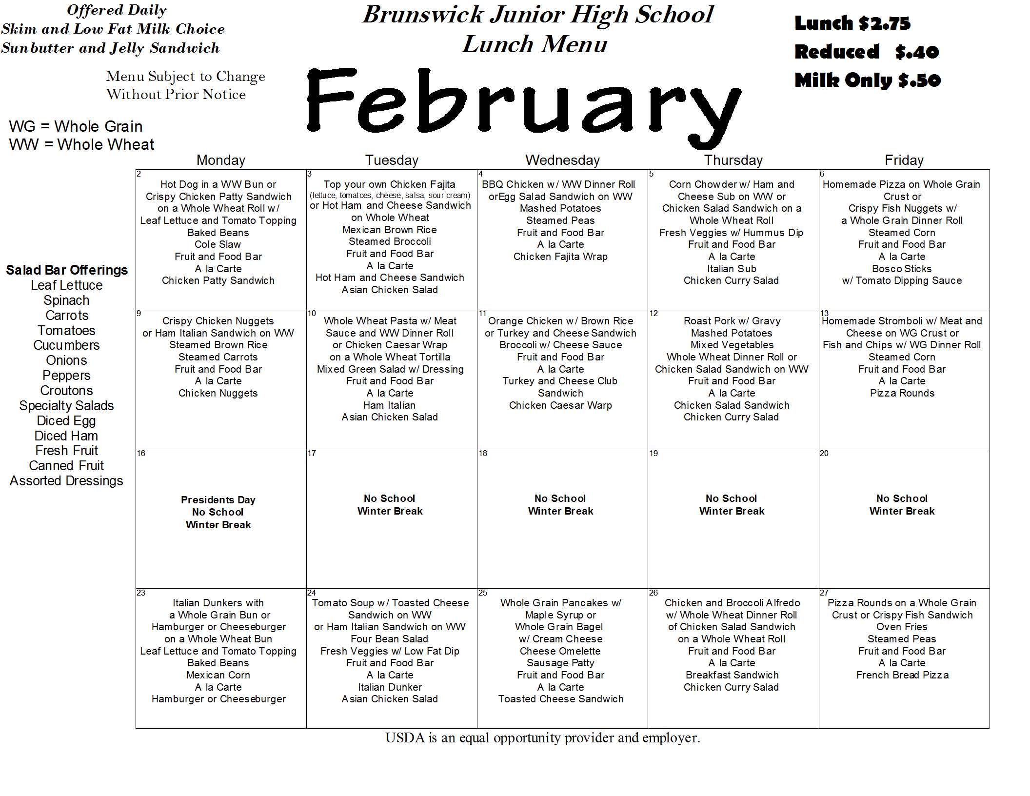 Free online school lunch menu calendar - garethotel