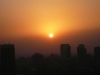 Cairo as the hot sun sets.