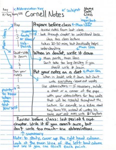 BHS Student Cornell Notes