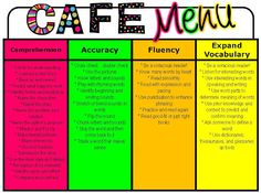 Cafe menu