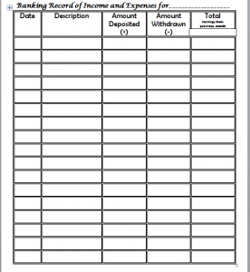 Savings Account Record