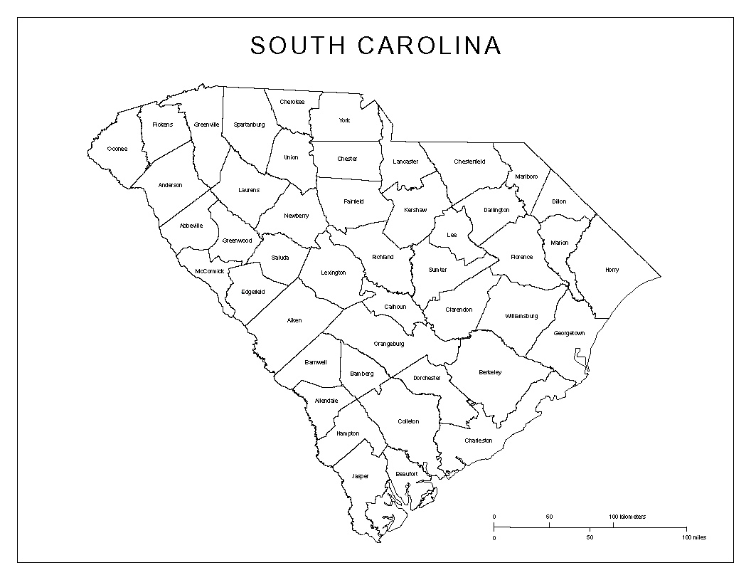South Carolina Counties Map South Carolina County Map - Pam Wagnerpam Wagner