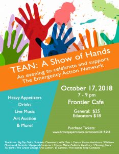 TEAN: A Show of Hands Flyer