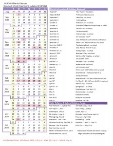 BSD Calendar 2019-2020